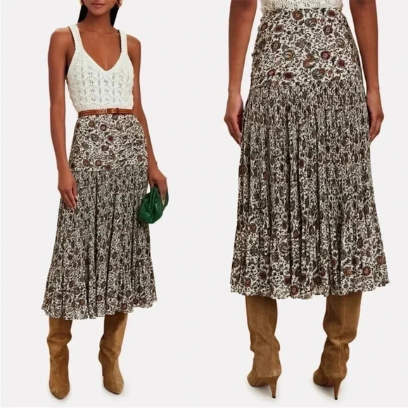 Veronica Beard Levine Floral Midi Skirt - Picture 1 of 5